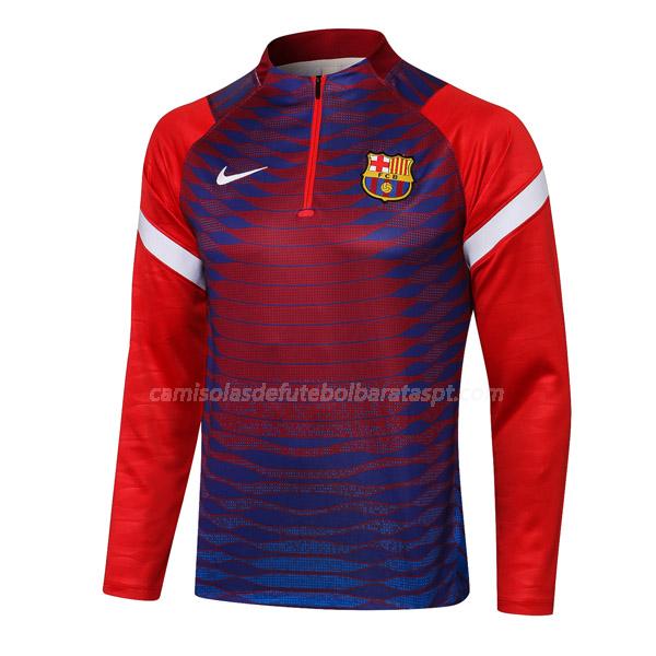 sweatshirt barcelona top vermelho 2021-22