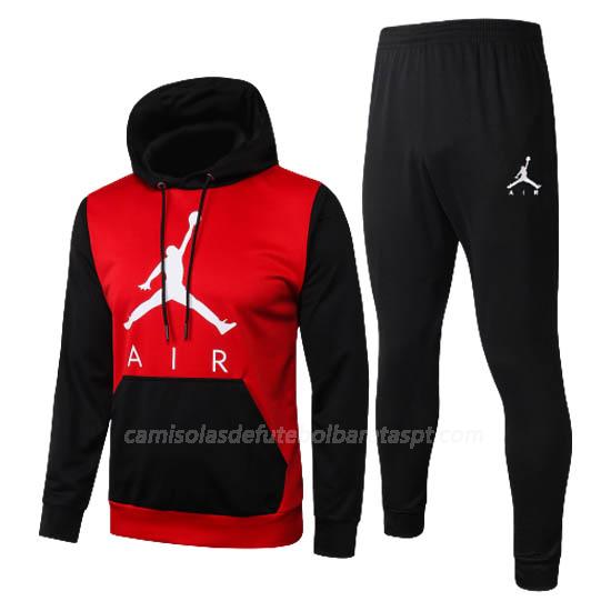 sweatshirt com carapuço air jordan vermelho-preto 2020-21