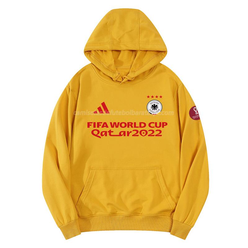 sweatshirt com carapuço alemanha copa do mundo 221125a1 amarelo 2022