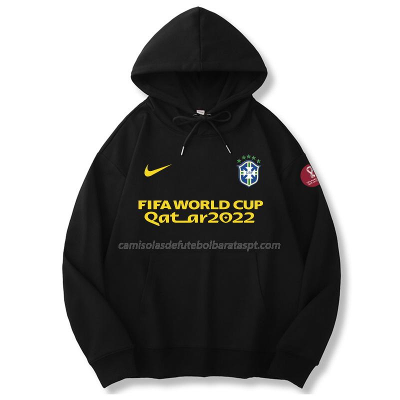 sweatshirt com carapuço brasil copa do mundo 221125a1 preto 2022