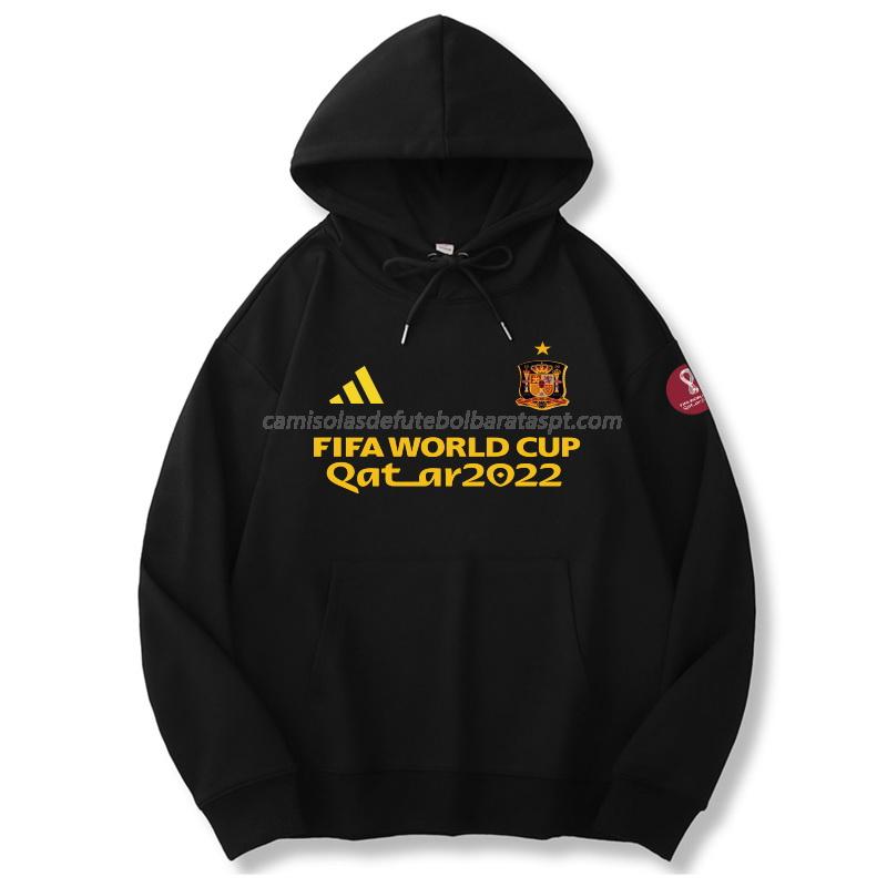 sweatshirt com carapuço espanha copa do mundo 221125a1 preto 2022