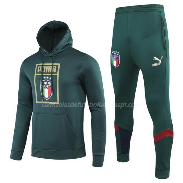 sweatshirt com carapuço itália verde 2019-2020