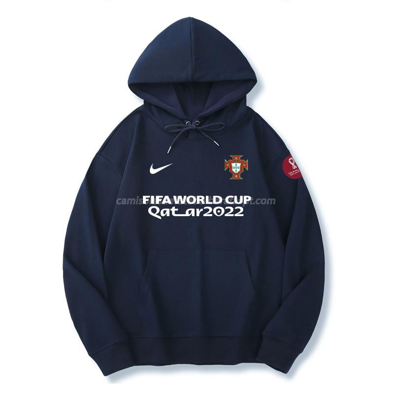 sweatshirt com carapuço portugal copa do mundo 221125a1 azul 2022