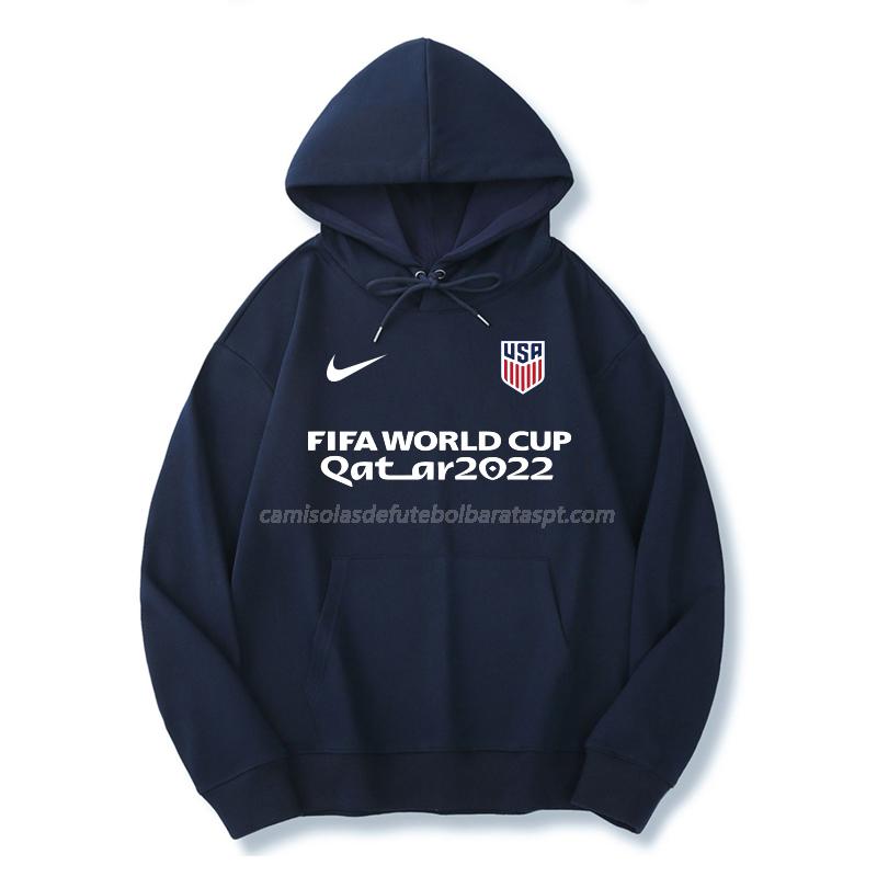 sweatshirt com carapuço usa copa do mundo 221125a1 azul 2022