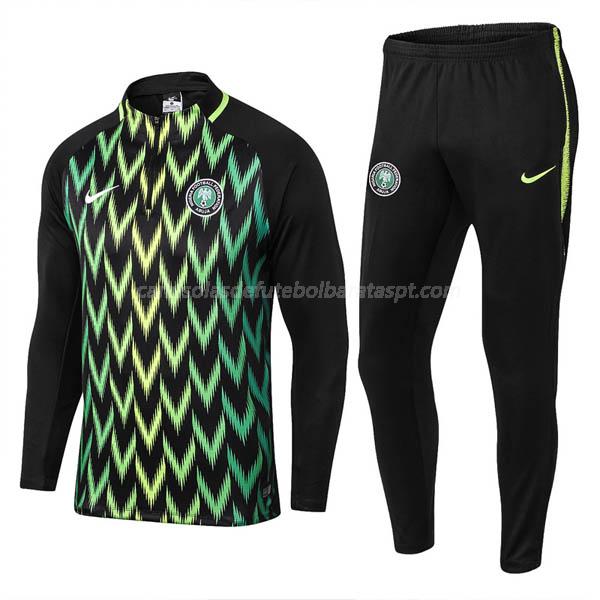 sweatshirt nigéria verde preto 2018-2019