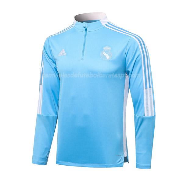 sweatshirt real madrid top azul 2021-22