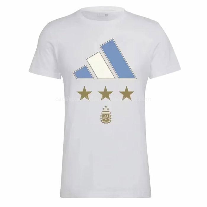 t-shirt argentina 3 star branco 2022